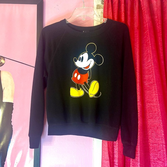 Disney Mickey Mouse Women’s Sweatshirt Size Small Graphic Cartoon Outerwear Fall - Picture 1 of 2